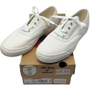 NEW Pro Keds Women's US 6.5 UK 4M White Canvas Sneakers Royal Lo CVO SMU Casual